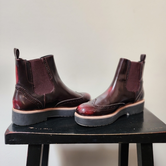Zara Woman Chelsea Ankle Boot - oxblood / maroon / burgundy - Picture 8 of 10